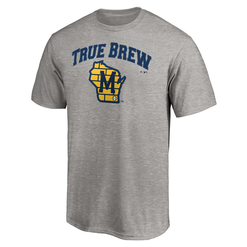 Milwaukee Brewers Team Heater T-Shirt - Heather Gray