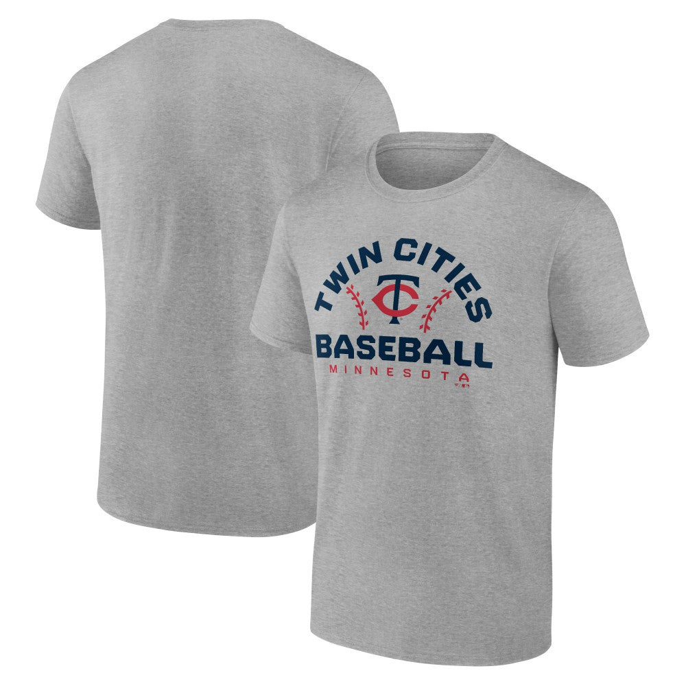 Minnesota Twins Team Go For Two T-Shirt - Heather Gray