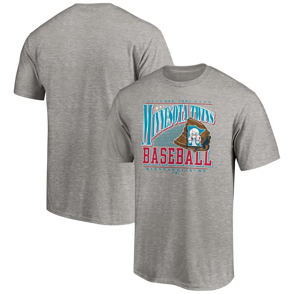 Minnesota Twins Cooperstown Collection Winning Time T-Shirt - Heather Gray
