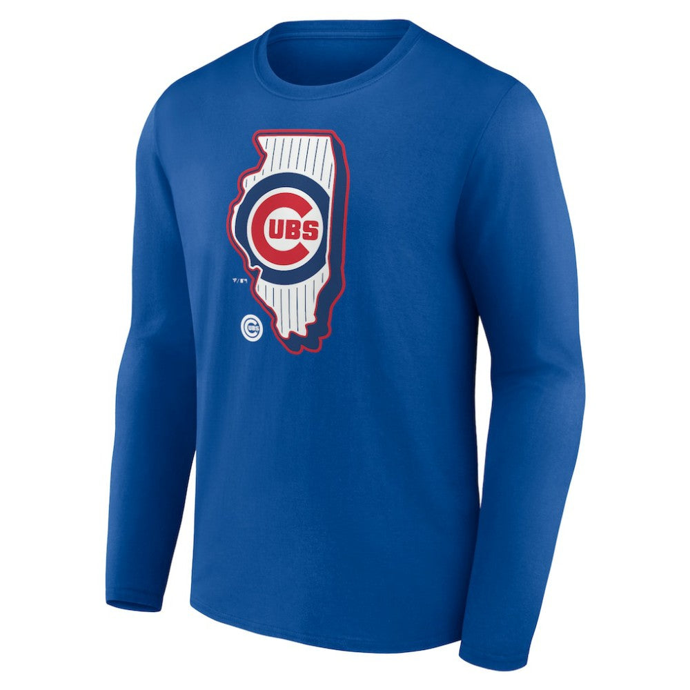 Chicago Cubs Paint the Black Long Sleeve T-Shirt - Royal