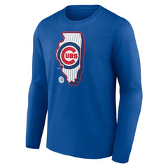 Chicago Cubs Paint the Black Long Sleeve T-Shirt - Royal