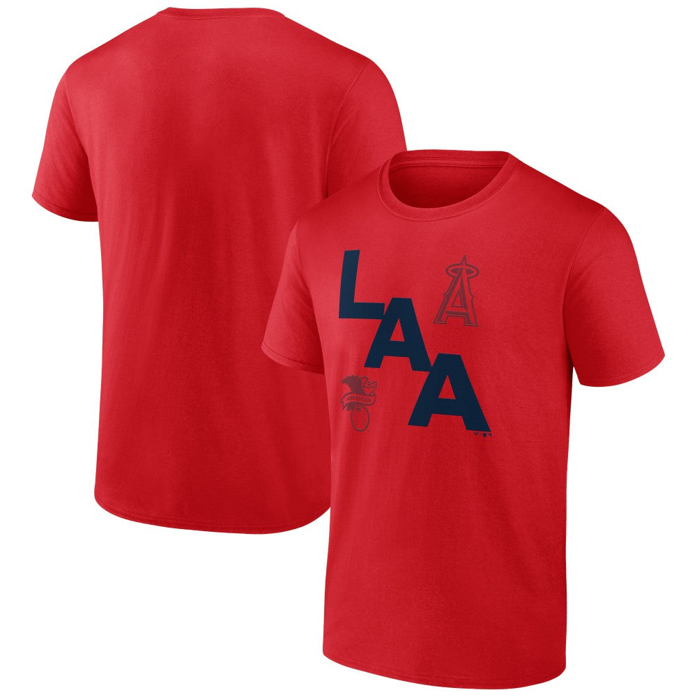 Los Angeles Angels Record Shattered T-Shirt - Red