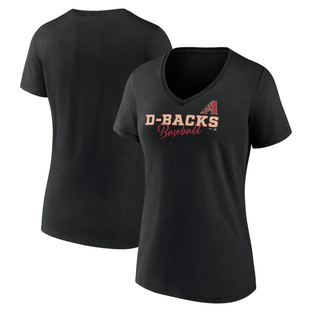 Arizona Diamondbacks Women's Back In Business V-Neck T-Shirt - Black