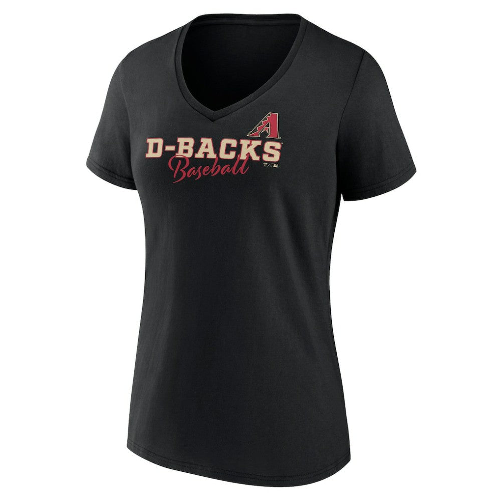 Arizona Diamondbacks Women's Back In Business V-Neck T-Shirt - Black