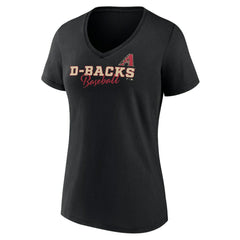 Arizona Diamondbacks Women's Back In Business V-Neck T-Shirt - Black