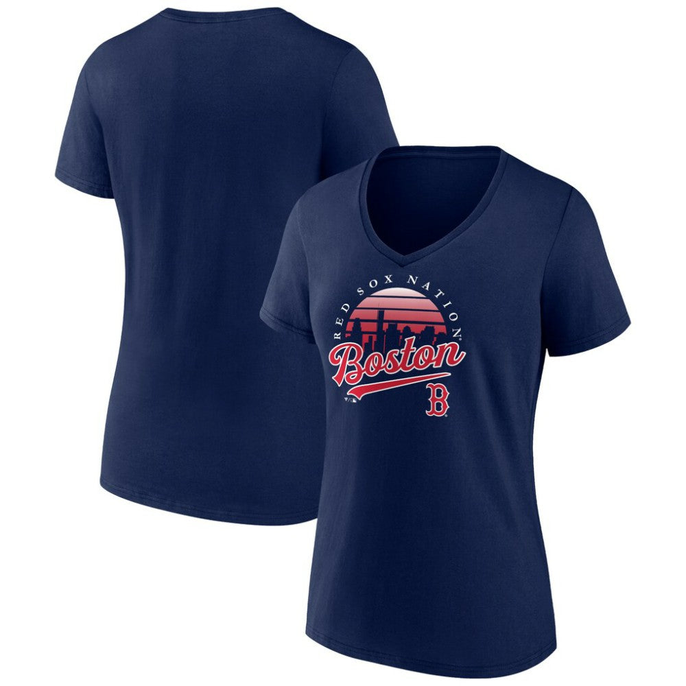 Boston Red Sox Women's One Champion V-Neck T-Shirt - Navy