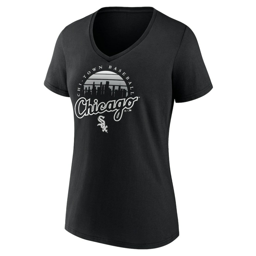 Chicago White Sox Women's One Champion V-Neck T-Shirt - Black