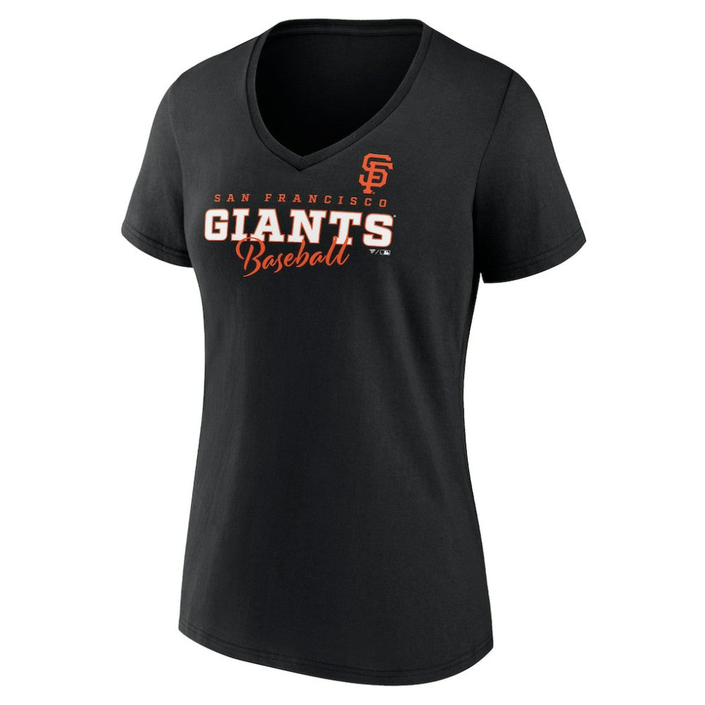 San Francisco Giants Women's Back In Business V-Neck T-Shirt - Black