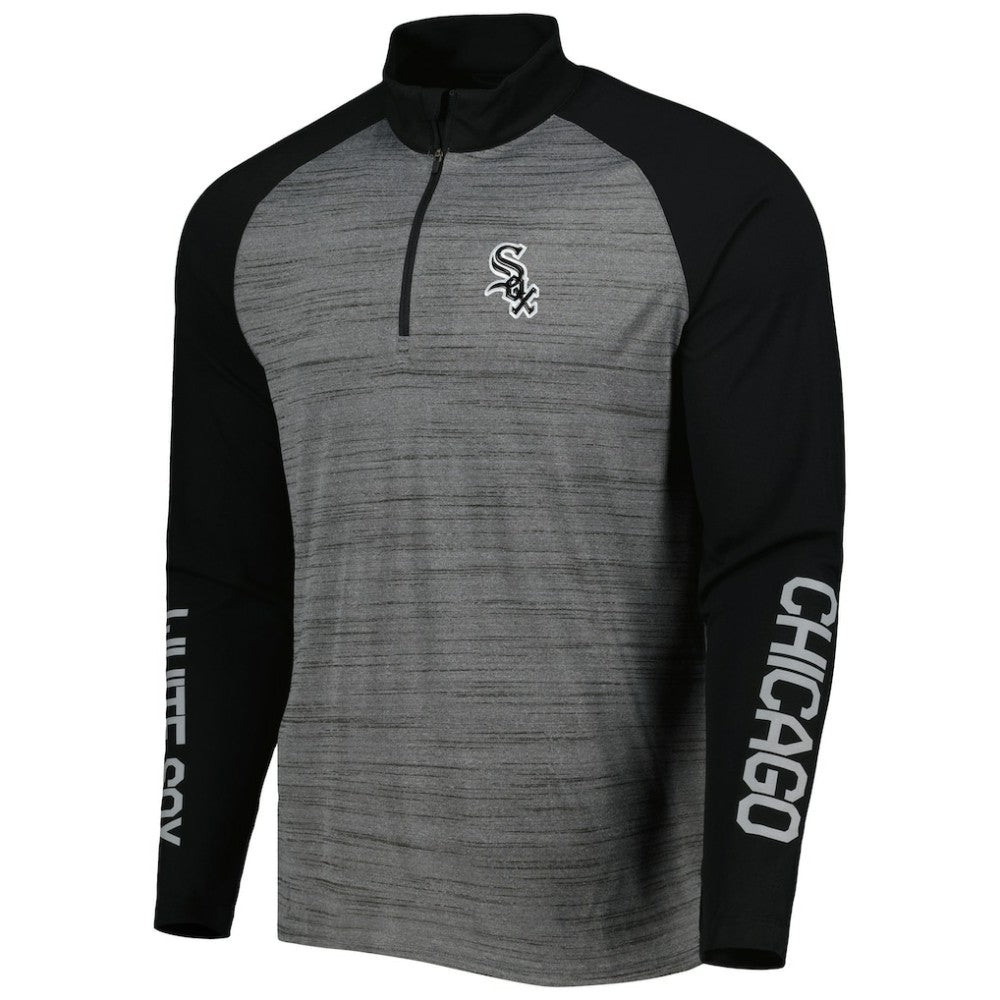 Chicago White Sox Levelwear Vandal Raglan Quarter-Zip Top - Heather Gray