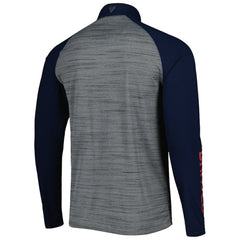 Atlanta Braves Levelwear Vandal Raglan Quarter-Zip Top - Heather Gray