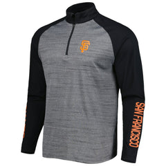 San Francisco Giants Levelwear Vandal Raglan Quarter-Zip Top - Heather Gray