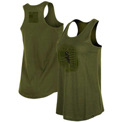 Chicago White Sox Women's 2023 Armed Forces Day Racerback Tank Top - Olive | New Era