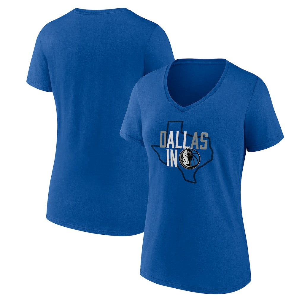 Dallas Mavericks Women's Core Hometown Launch V-Neck T-Shirt sale - Blue outlet