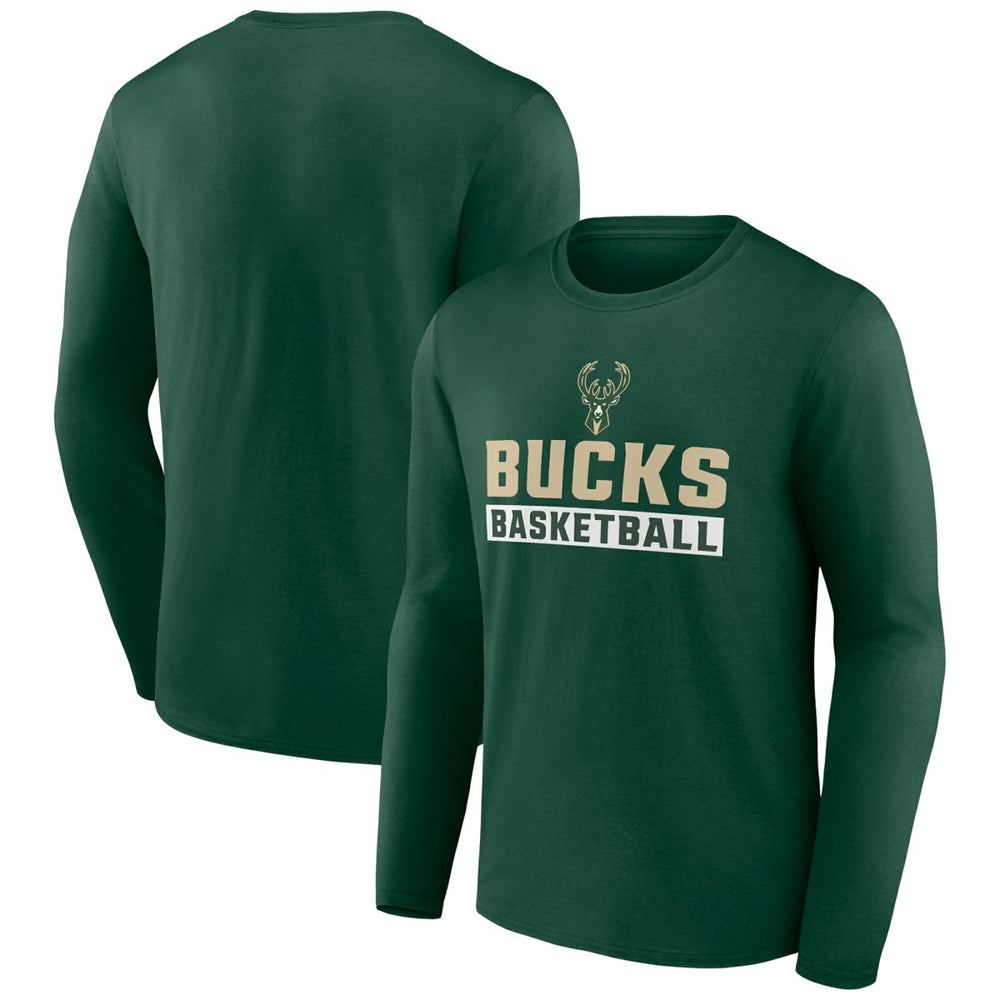 Milwaukee Bucks Let's Go Long Sleeve T-Shirt - Green shop
