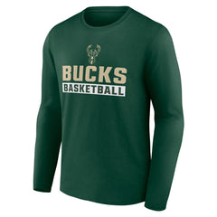Milwaukee Bucks Let's Go Long Sleeve T-Shirt - Green shop