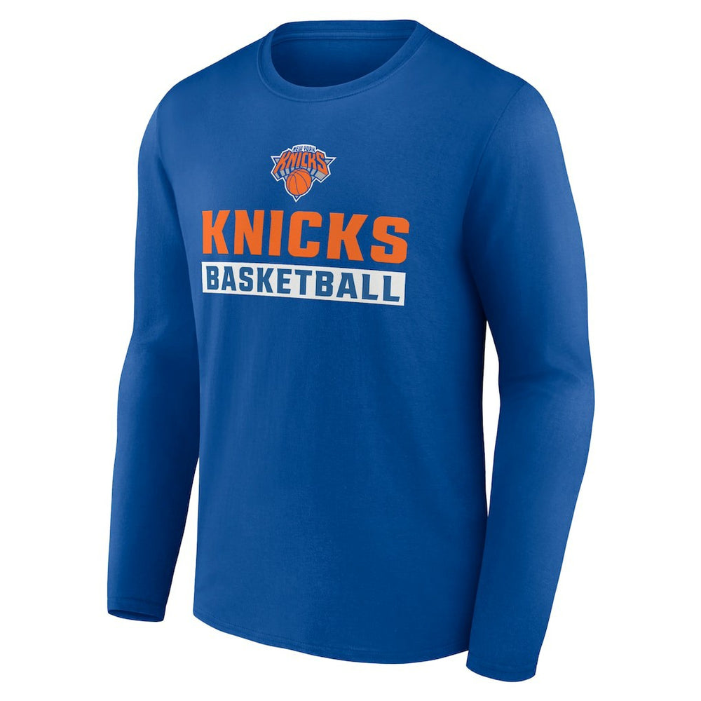 New York Knicks Let's Go Long Sleeve T-Shirt - Royal cheap