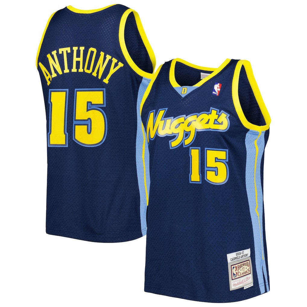 Carmelo Anthony Denver Nuggets Hardwood Classics Swingman Jersey sale - Navy | Mitchell & Ness outlet