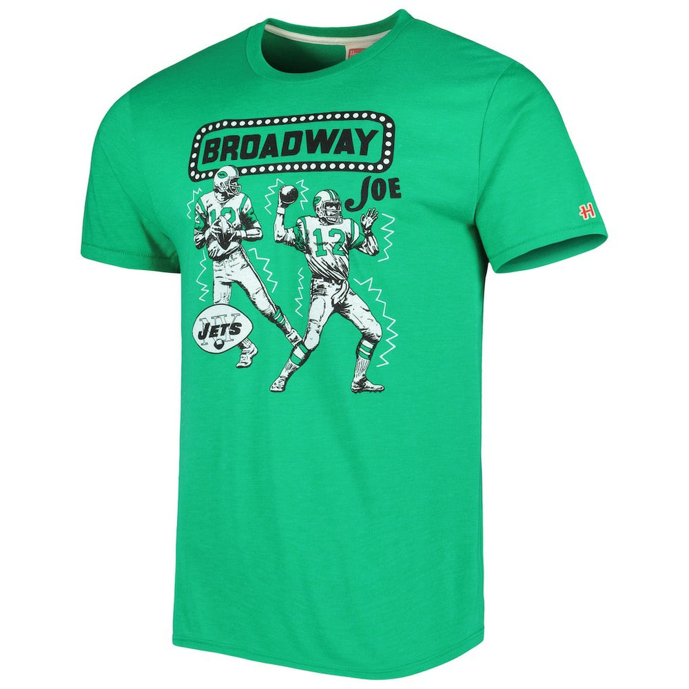 NFL New York Jets Joe Namath  Homage Unisex Unisex Caricature Retired Player Tri-Blend T-Shirt
