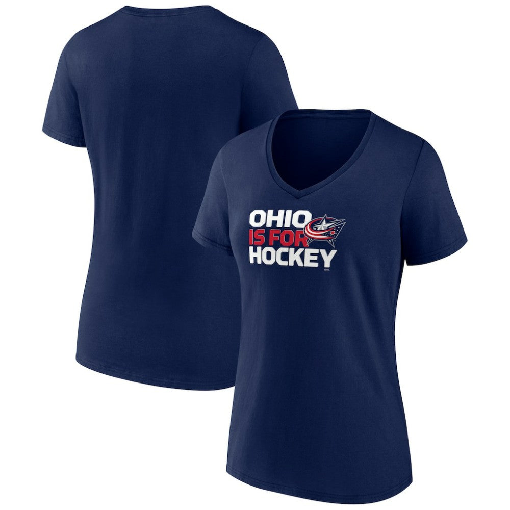 Columbus Blue Jackets Women's Active Edge V-Neck T-Shirt