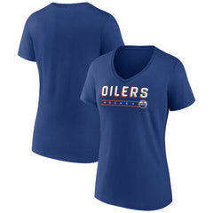 Edmonton Oilers Women's Primary Play V-Neck T-Shirt