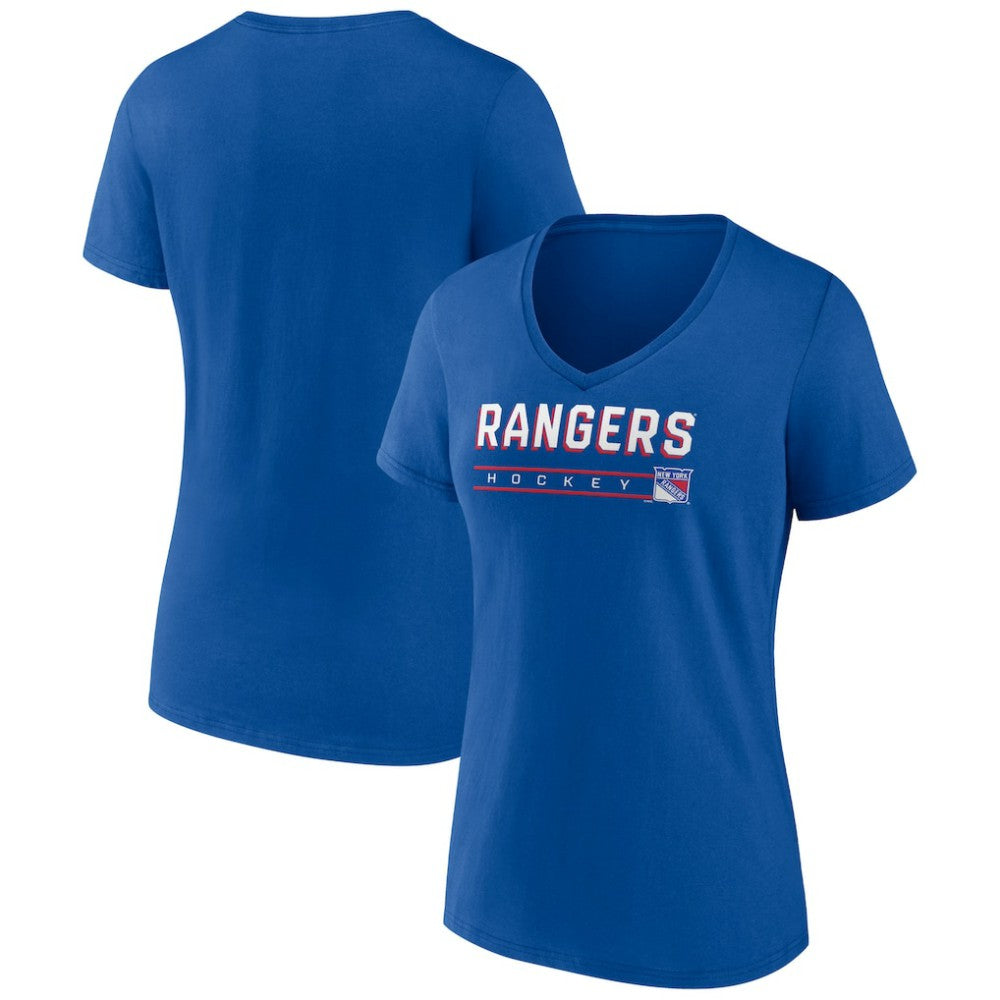 New York Rangers Women's Primary Play V-Neck T-Shirt