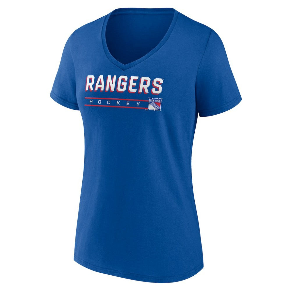 New York Rangers Women's Primary Play V-Neck T-Shirt