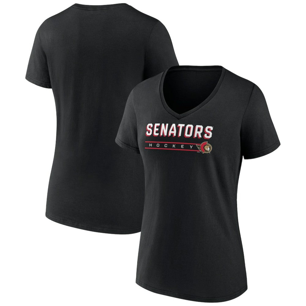 Ottawa Senators Women's Primary Play V-Neck T-Shirt
