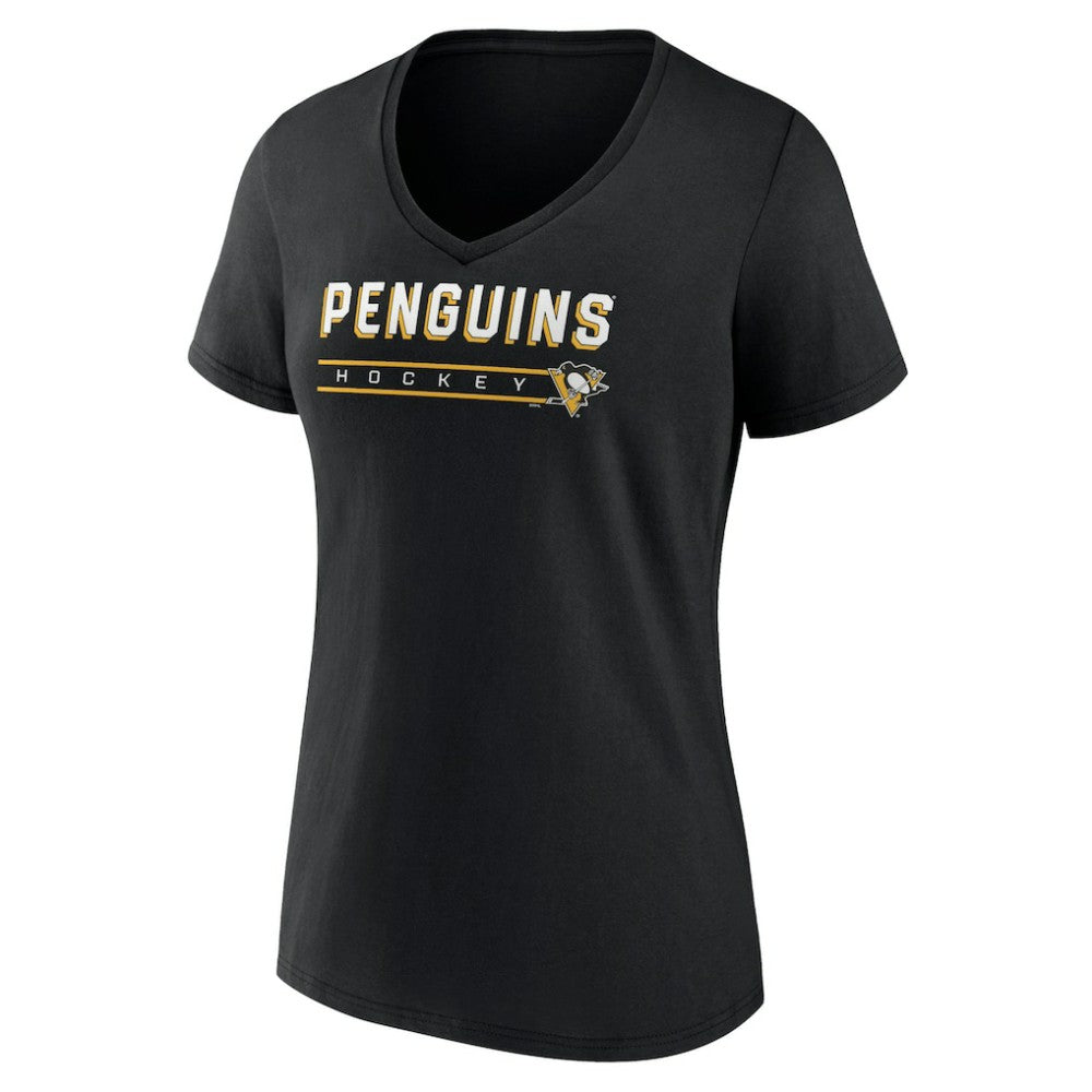 Pittsburgh Penguins Women's Primary Play V-Neck T-Shirt