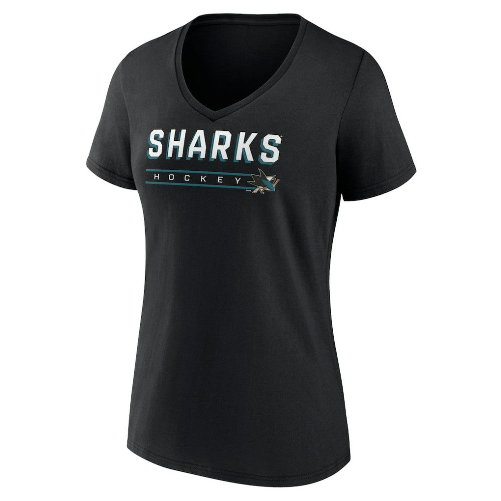 San Jose Sharks Women's Primary Play V-Neck T-Shirt