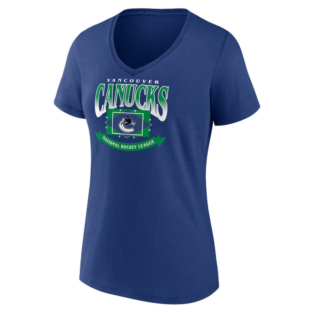 Vancouver Canucks Women's Slapshot V-Neck T-Shirt