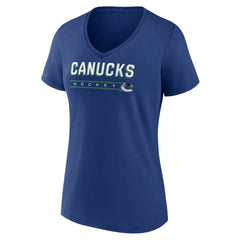 Vancouver Canucks Women's Primary Play V-Neck T-Shirt