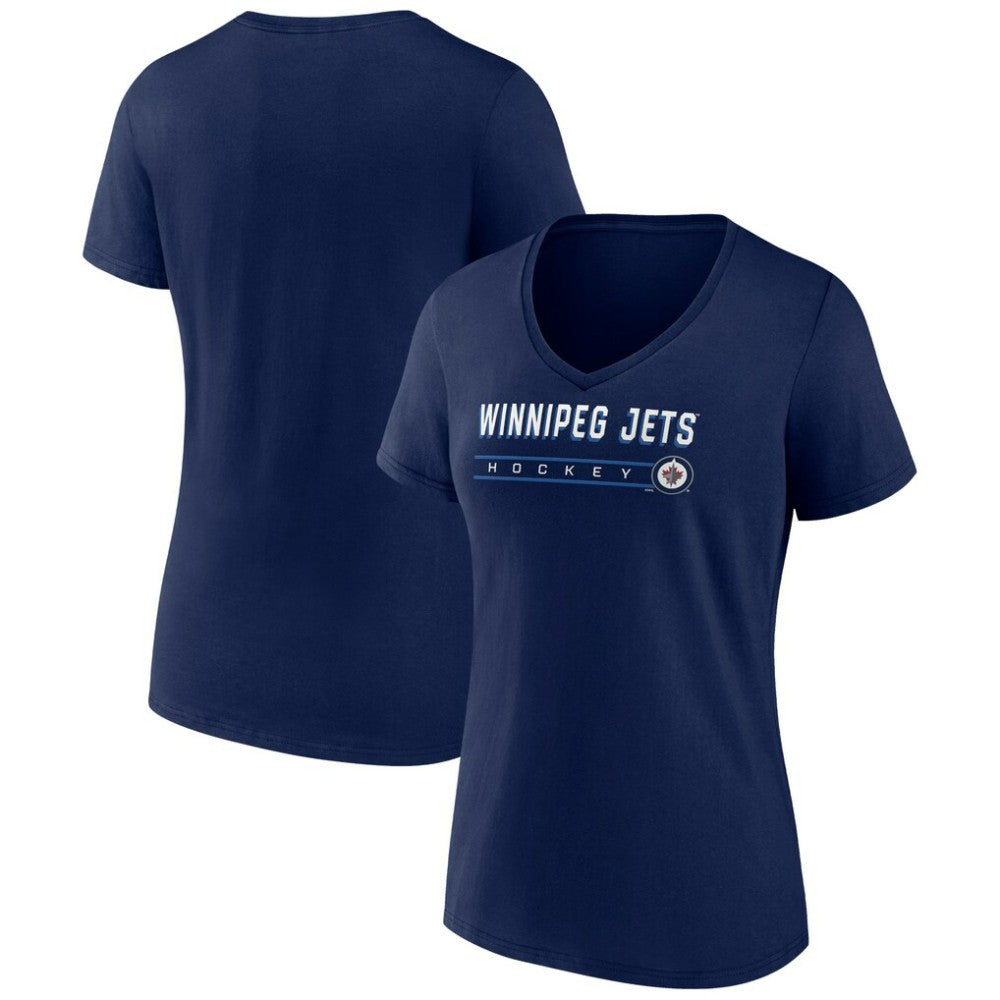Winnipeg Jets Women's Primary Play V-Neck T-Shirt