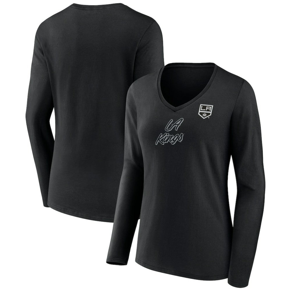 Los Angeles Kings Women's Forge Long Sleeve V-Neck T-Shirt