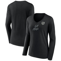 Los Angeles Kings Women's Forge Long Sleeve V-Neck T-Shirt