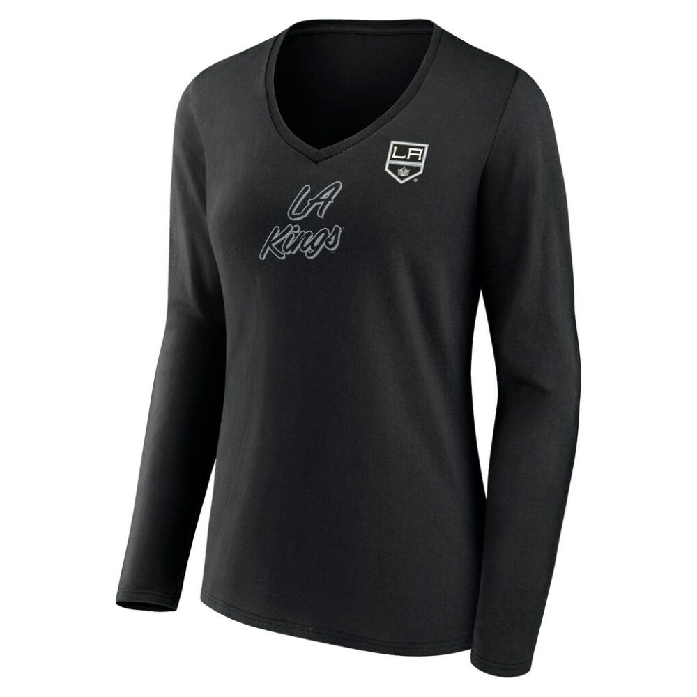 Los Angeles Kings Women's Forge Long Sleeve V-Neck T-Shirt