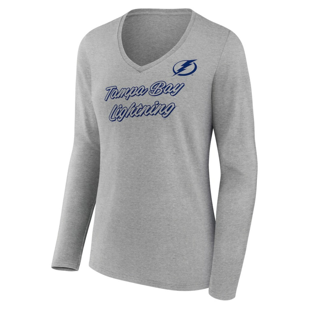 Tampa Bay Lightning Women's Forge Long Sleeve V-Neck T-Shirt