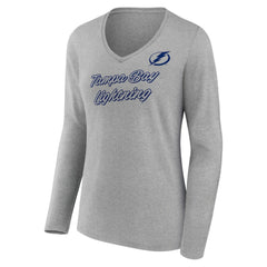 Tampa Bay Lightning Women's Forge Long Sleeve V-Neck T-Shirt