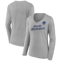 Toronto Maple Leafs Women's Forge Long Sleeve V-Neck T-Shirt