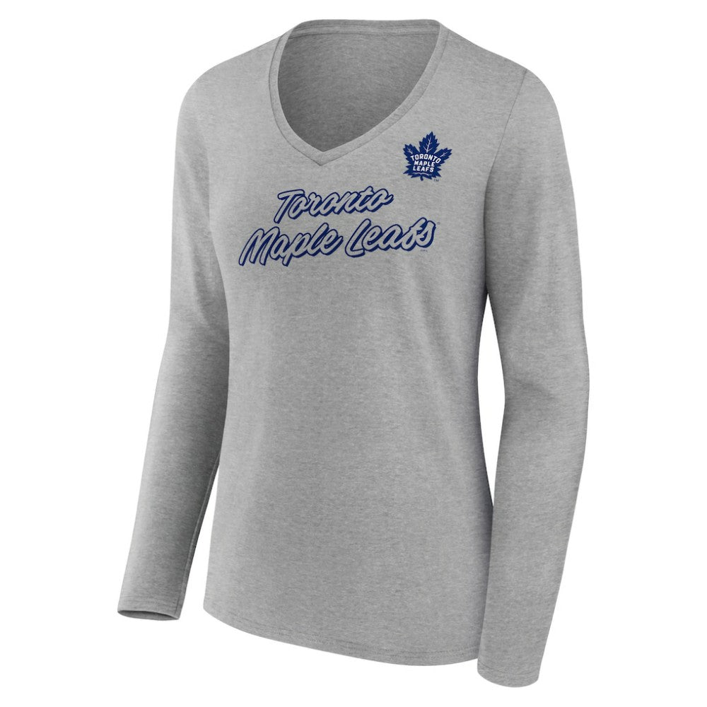 Toronto Maple Leafs Women's Forge Long Sleeve V-Neck T-Shirt
