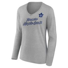 Toronto Maple Leafs Women's Forge Long Sleeve V-Neck T-Shirt