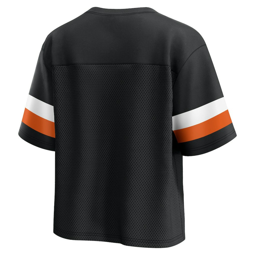 NFL Cincinnati Bengals Women's Established Jersey Cropped V-Neck T-Shirt