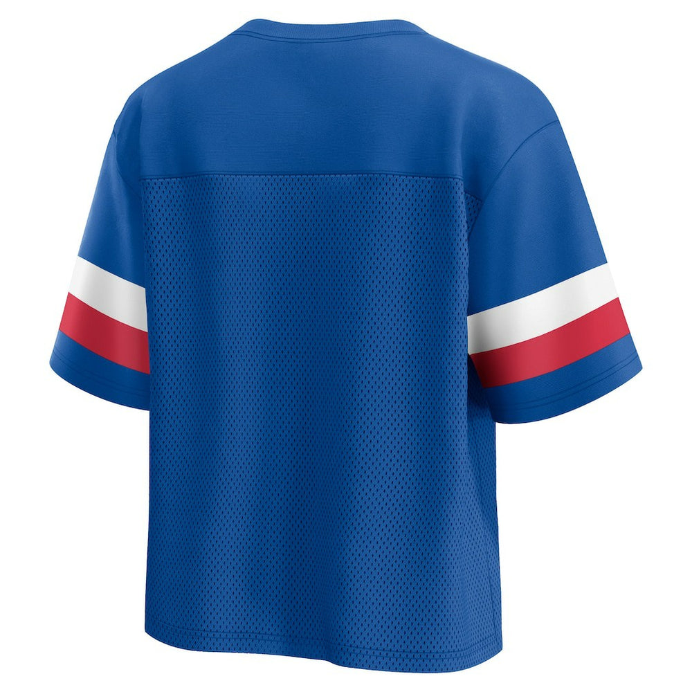 NFL Buffalo Bills Women's Established Jersey Cropped V-Neck T-Shirt