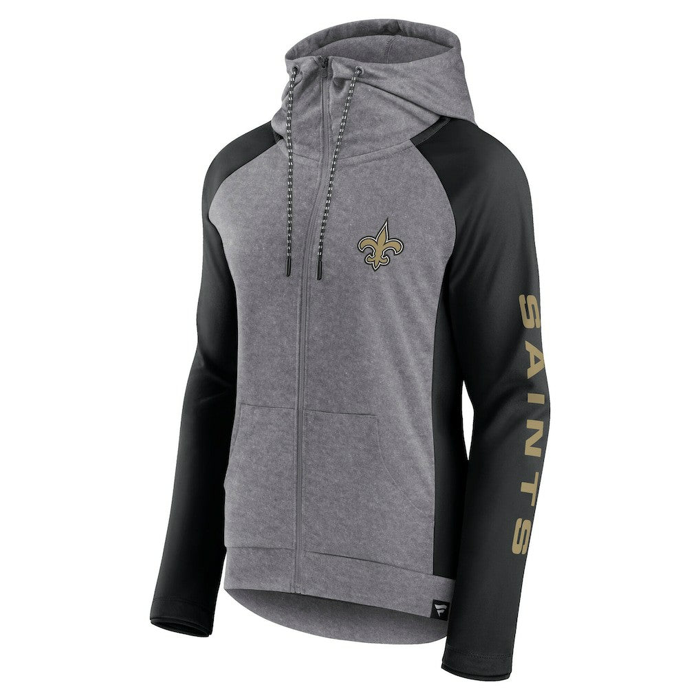NFL New Orleans Saints Women's Blind Side Lightweight Full-Zip Hoodie