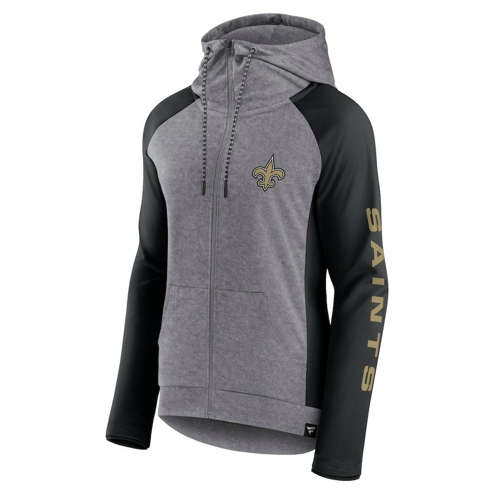 NFL New Orleans Saints Women's Blind Side Lightweight Full-Zip Hoodie