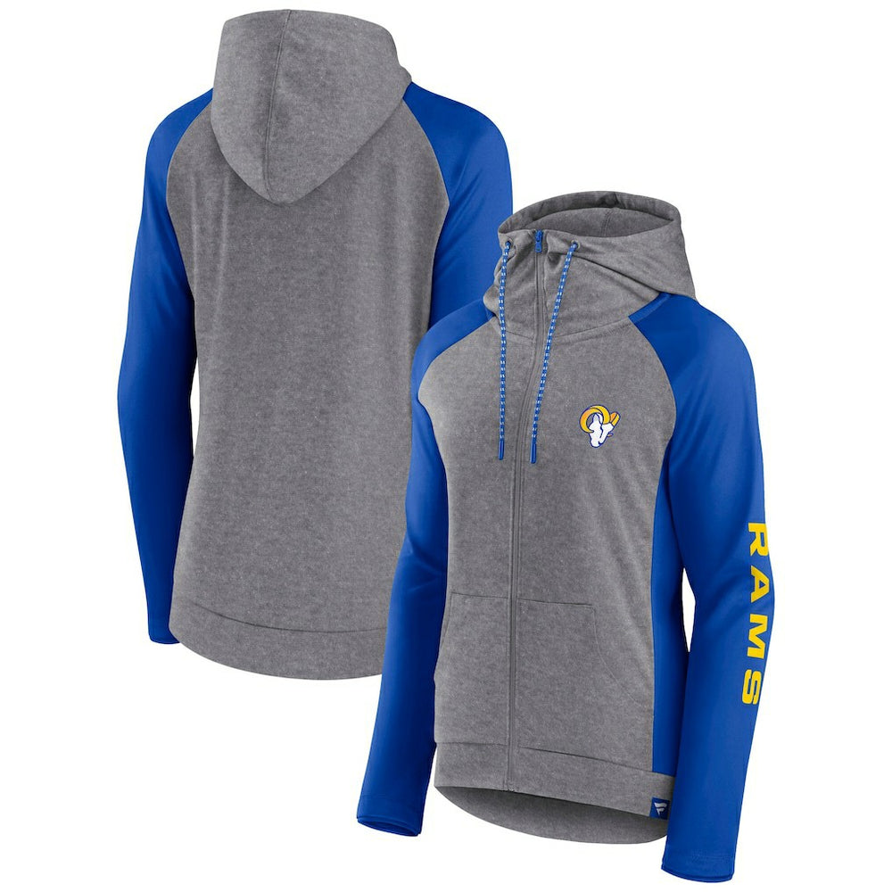 NFL Los Angeles Rams Women's Blind Side Lightweight Full-Zip Hoodie