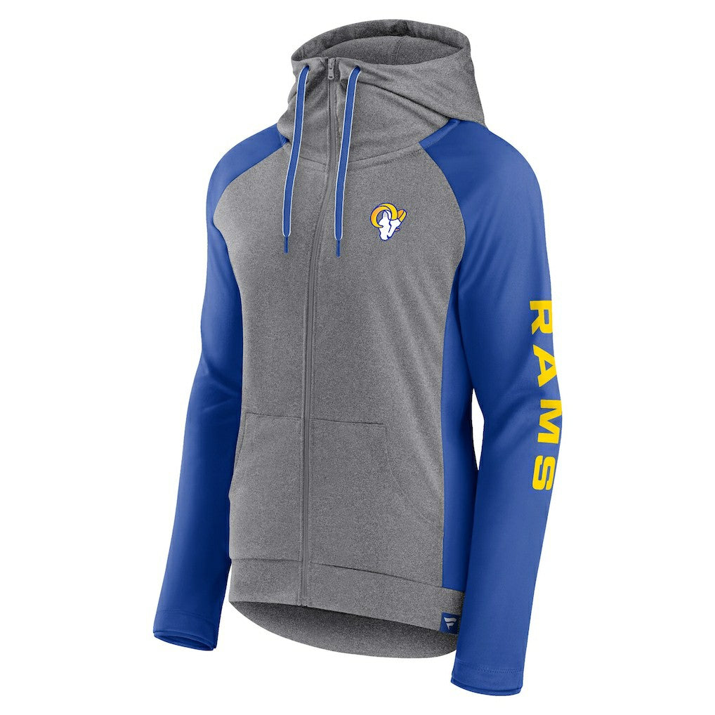 NFL Los Angeles Rams Women's Blind Side Lightweight Full-Zip Hoodie