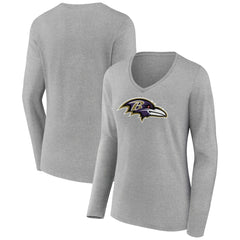NFL Baltimore Ravens Women's Primary Team Logo Long Sleeve V-Neck T-Shirt