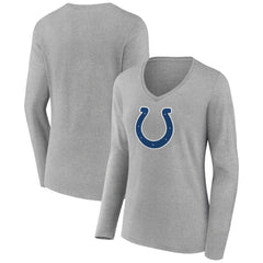 NFL Indianapolis Colts Women's Primary Team Logo Long Sleeve V-Neck T-Shirt