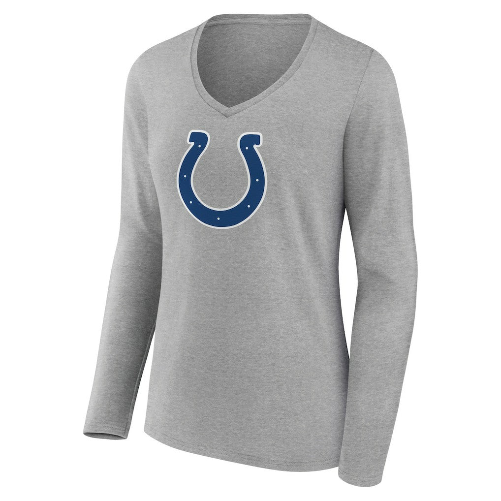 NFL Indianapolis Colts Women's Primary Team Logo Long Sleeve V-Neck T-Shirt