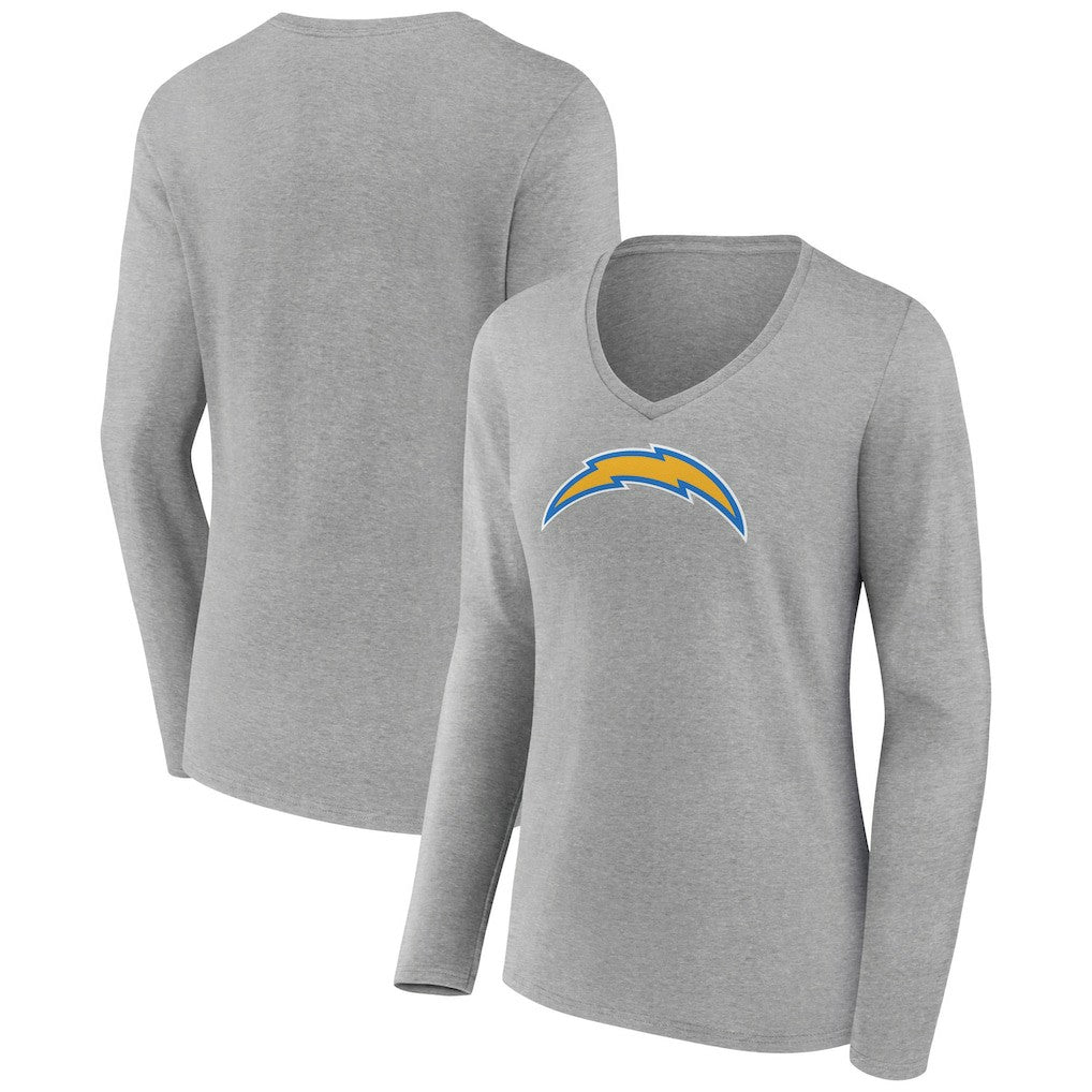 NFL Los Angeles Chargers Women's Primary Team Logo Long Sleeve V-Neck T-Shirt